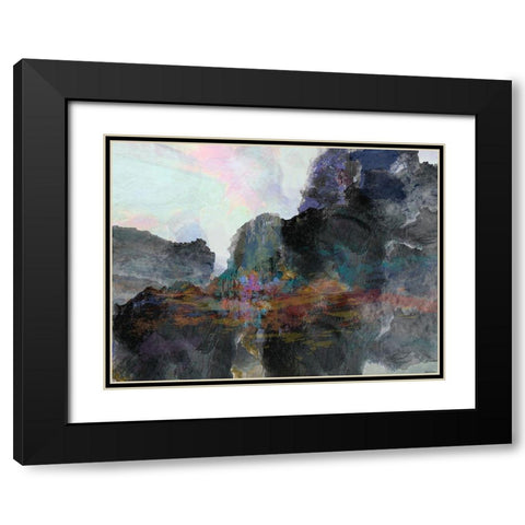 Interlude III Black Modern Wood Framed Art Print with Double Matting by Tienhaara, Michael