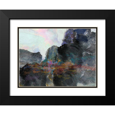 Interlude III Black Modern Wood Framed Art Print with Double Matting by Tienhaara, Michael