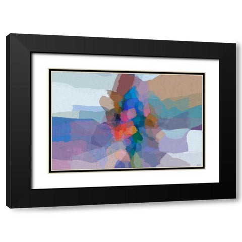 Cascading hues I Black Modern Wood Framed Art Print with Double Matting by Tienhaara, Michael