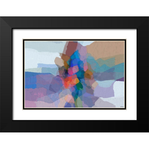 Cascading hues I Black Modern Wood Framed Art Print with Double Matting by Tienhaara, Michael