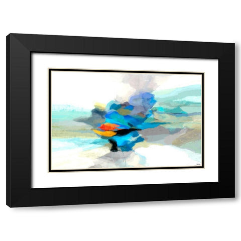 Cumulus II Black Modern Wood Framed Art Print with Double Matting by Tienhaara, Michael