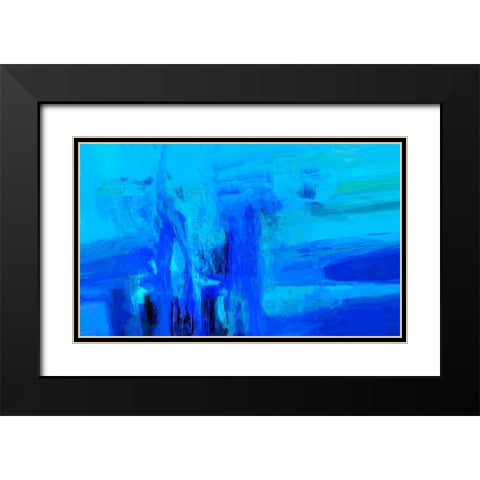 Mood Shift V Black Modern Wood Framed Art Print with Double Matting by Tienhaara, Michael