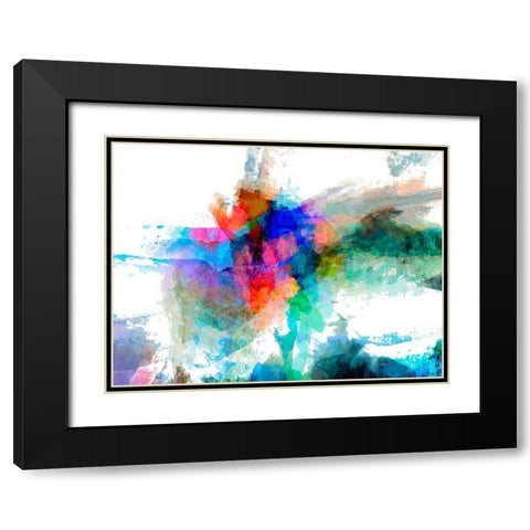 Spatial IV Black Modern Wood Framed Art Print with Double Matting by Tienhaara, Michael