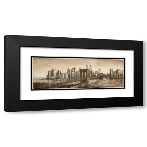 New York-New York Black Modern Wood Framed Art Print with Double Matting by Daniels, Matthew
