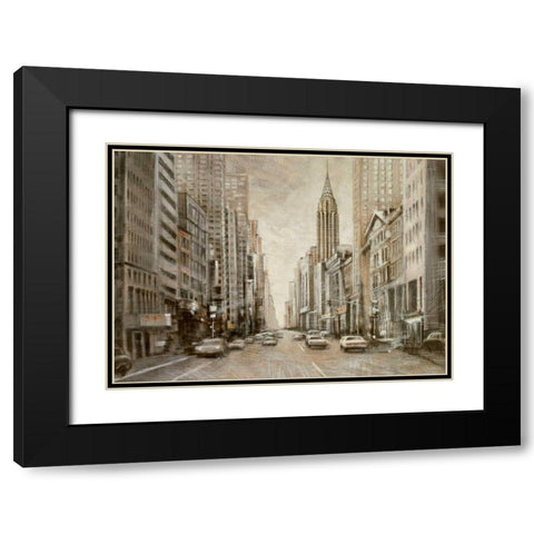 To the Chrysler Building Black Modern Wood Framed Art Print with Double Matting by Daniels, Matthew