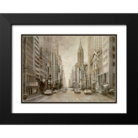 To the Chrysler Building Black Modern Wood Framed Art Print with Double Matting by Daniels, Matthew