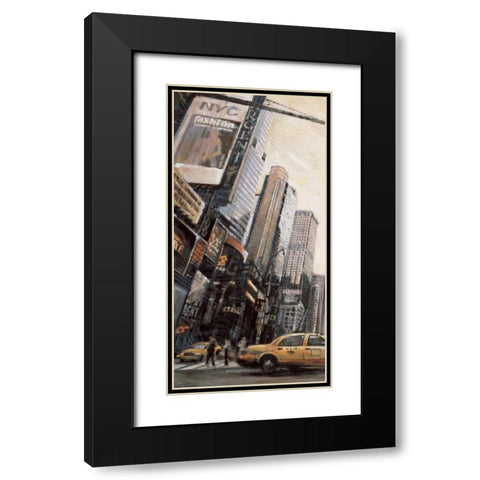 Times Square I Black Modern Wood Framed Art Print with Double Matting by Daniels, Matthew
