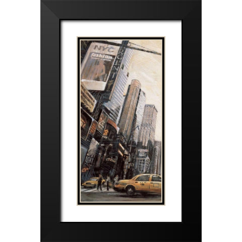 Times Square I Black Modern Wood Framed Art Print with Double Matting by Daniels, Matthew