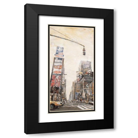 Times Square II Black Modern Wood Framed Art Print with Double Matting by Daniels, Matthew