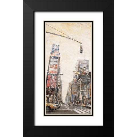 Times Square II Black Modern Wood Framed Art Print with Double Matting by Daniels, Matthew