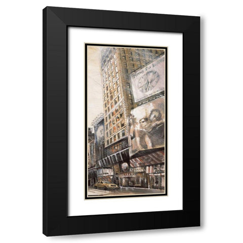 Times Square III Black Modern Wood Framed Art Print with Double Matting by Daniels, Matthew