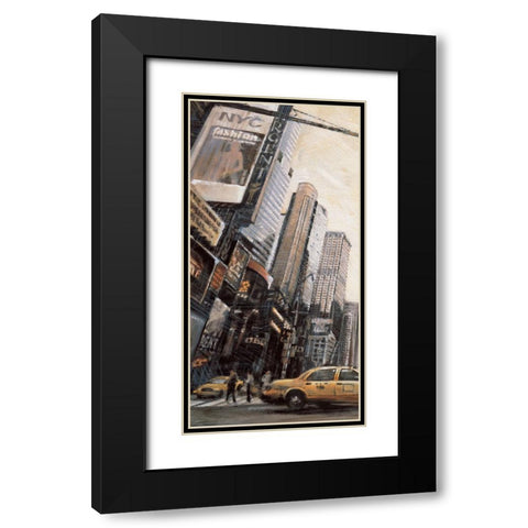 Times Square I Black Modern Wood Framed Art Print with Double Matting by Daniels, Matthew