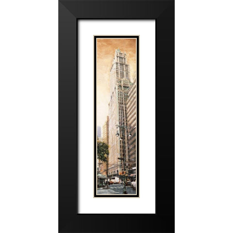 The Woolworth Building Black Modern Wood Framed Art Print with Double Matting by Daniels, Matthew