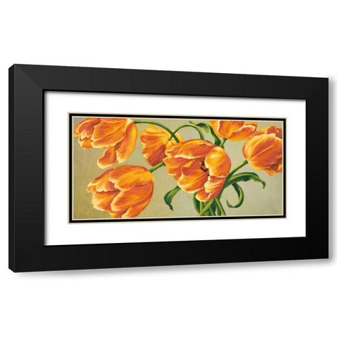 Poeme Black Modern Wood Framed Art Print with Double Matting by Besson, Nathalie