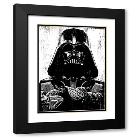 Vader Black Modern Wood Framed Art Print with Double Matting by Shigley, Neil
