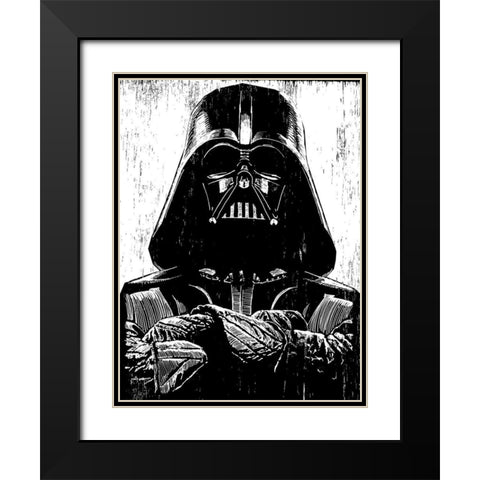 Vader Black Modern Wood Framed Art Print with Double Matting by Shigley, Neil