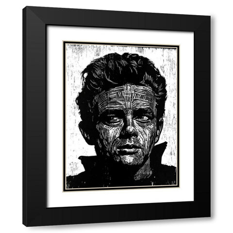James Dean Black Modern Wood Framed Art Print with Double Matting by Shigley, Neil