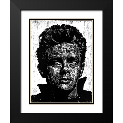 James Dean Black Modern Wood Framed Art Print with Double Matting by Shigley, Neil