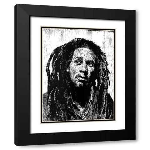 Marley Black Modern Wood Framed Art Print with Double Matting by Shigley, Neil