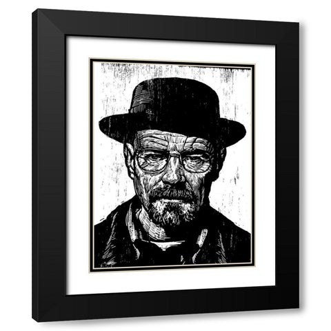Heisenberg Black Modern Wood Framed Art Print with Double Matting by Shigley, Neil