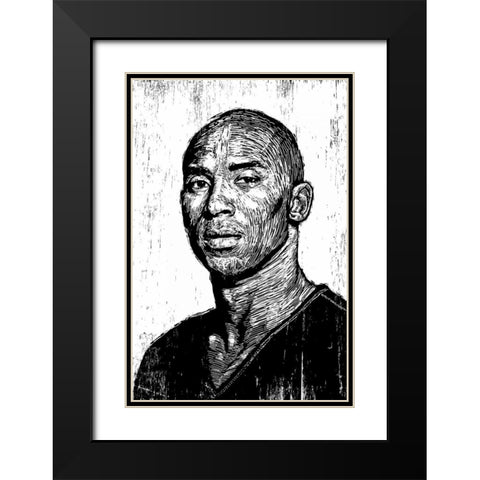 Kobe Black Modern Wood Framed Art Print with Double Matting by Shigley, Neil