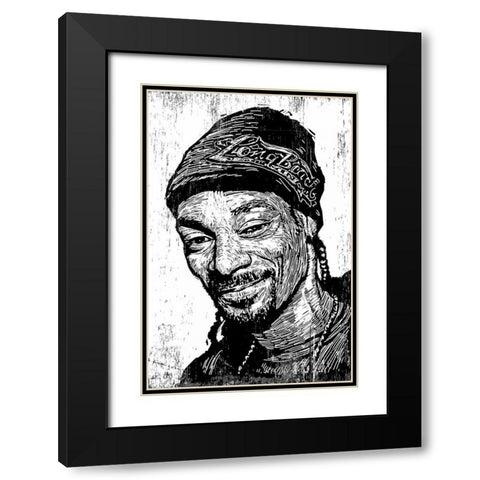 Snoop Black Modern Wood Framed Art Print with Double Matting by Shigley, Neil