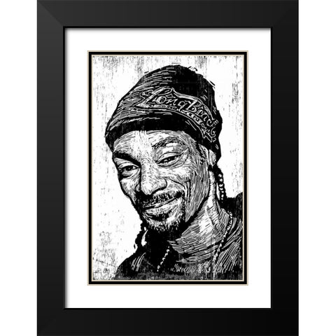 Snoop Black Modern Wood Framed Art Print with Double Matting by Shigley, Neil