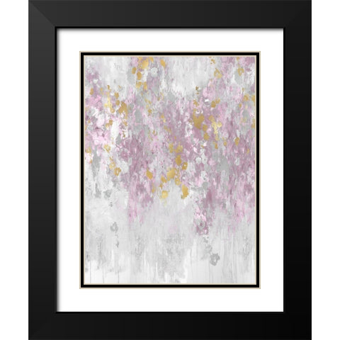 Cascading Blush Black Modern Wood Framed Art Print with Double Matting by Robbins, Nikki