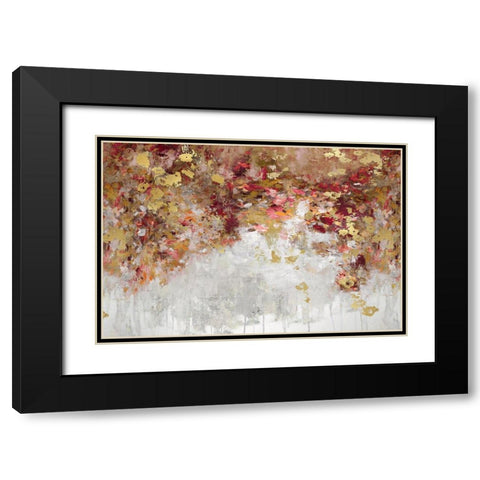 Charmed Red and Gold Black Modern Wood Framed Art Print with Double Matting by Robbins, Nikki