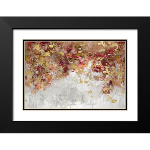 Charmed Red and Gold Black Modern Wood Framed Art Print with Double Matting by Robbins, Nikki