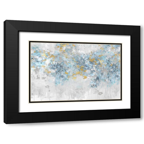Charmed Aqua Black Modern Wood Framed Art Print with Double Matting by Robbins, Nikki