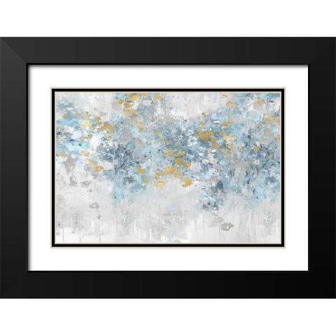 Charmed Aqua Black Modern Wood Framed Art Print with Double Matting by Robbins, Nikki