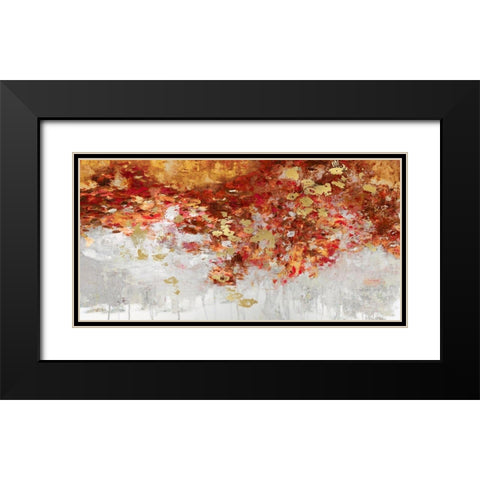 Charmed with Reds Black Modern Wood Framed Art Print with Double Matting by Robbins, Nikki