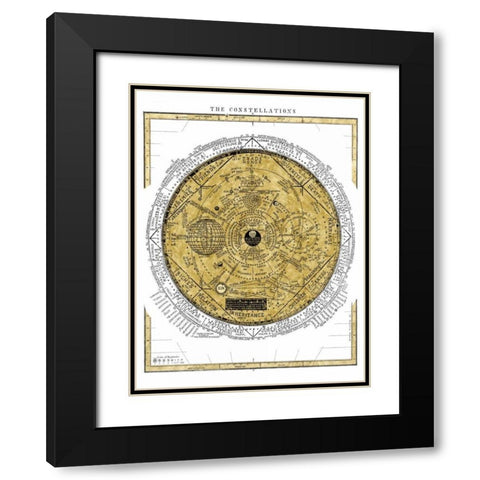 The Constellations Black Modern Wood Framed Art Print with Double Matting by Jeffries, Oliver