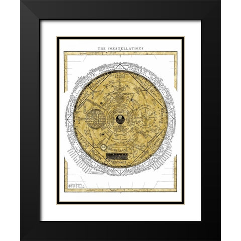 The Constellations Black Modern Wood Framed Art Print with Double Matting by Jeffries, Oliver