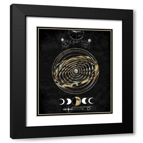 Zodiac Sphere III Black Modern Wood Framed Art Print with Double Matting by Jeffries, Oliver