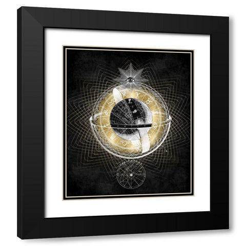 Zodiac Sphere IV Black Modern Wood Framed Art Print with Double Matting by Jeffries, Oliver