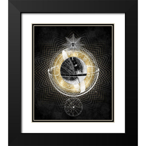 Zodiac Sphere IV Black Modern Wood Framed Art Print with Double Matting by Jeffries, Oliver