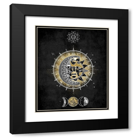 Moon and Sun II Black Modern Wood Framed Art Print with Double Matting by Jeffries, Oliver