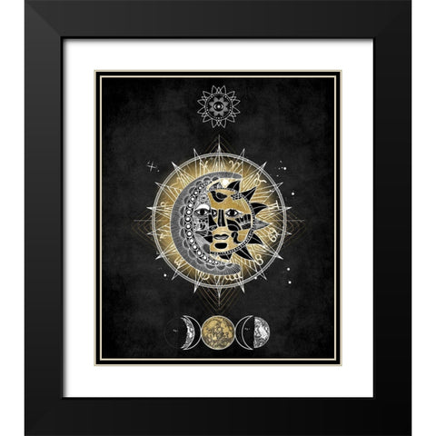 Moon and Sun II Black Modern Wood Framed Art Print with Double Matting by Jeffries, Oliver