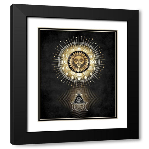 Radiant Sun II Black Modern Wood Framed Art Print with Double Matting by Jeffries, Oliver