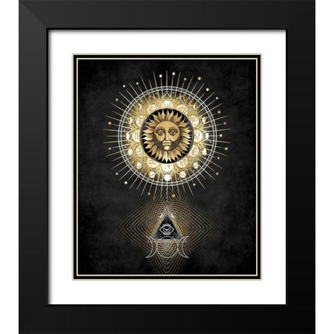 Radiant Sun II Black Modern Wood Framed Art Print with Double Matting by Jeffries, Oliver