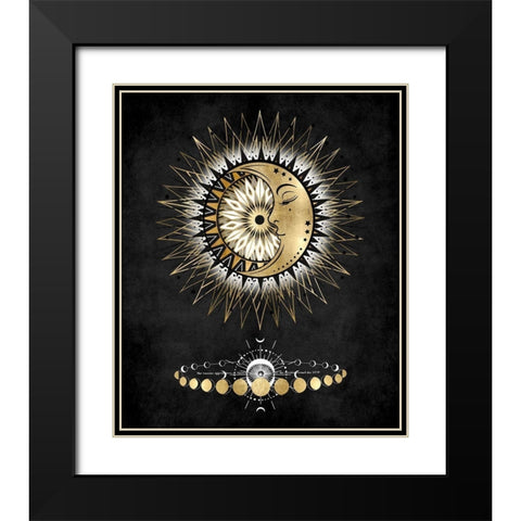 Meditative Moon II Black Modern Wood Framed Art Print with Double Matting by Jeffries, Oliver