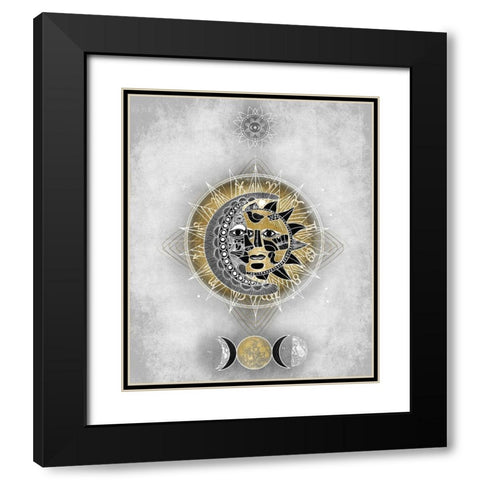 Moon and Sun I Black Modern Wood Framed Art Print with Double Matting by Jeffries, Oliver