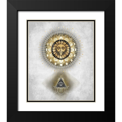 Radiant Sun I Black Modern Wood Framed Art Print with Double Matting by Jeffries, Oliver