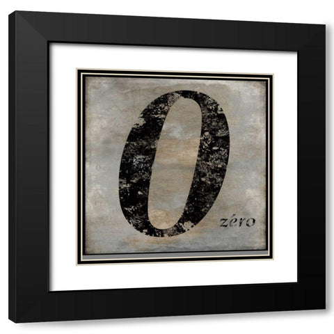 zero Black Modern Wood Framed Art Print with Double Matting by Jeffries, Oliver