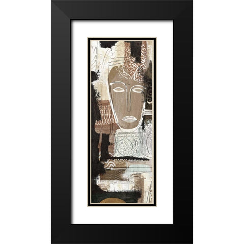 Ethnic Panel I Black Modern Wood Framed Art Print with Double Matting by Carney, Patrick