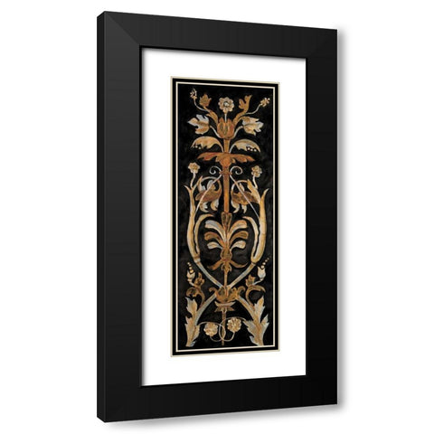 Classic Scroll I Black Modern Wood Framed Art Print with Double Matting by Segovia, Pablo