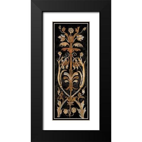 Classic Scroll I Black Modern Wood Framed Art Print with Double Matting by Segovia, Pablo