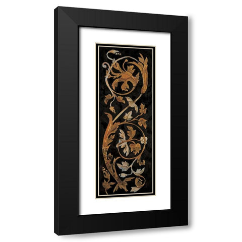 Classic Scroll II Black Modern Wood Framed Art Print with Double Matting by Segovia, Pablo